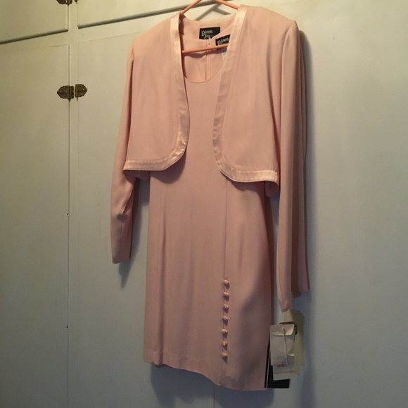 Dawn Joy Fashions Dresses & Skirts - Vintage pink sheath dress/bolero Jacket